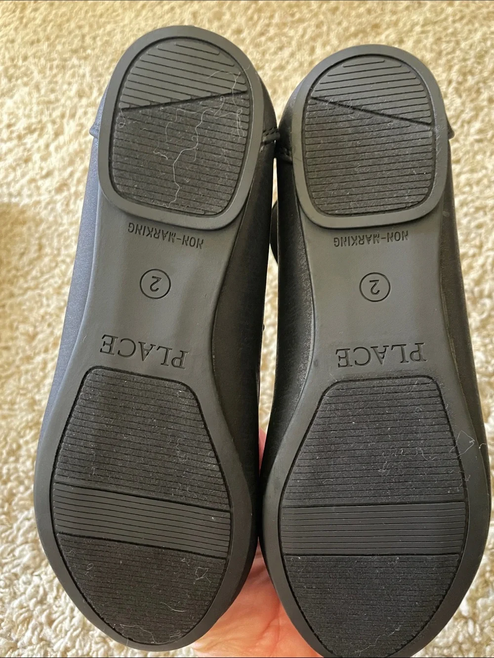 Black Ballet Flats with Cross Straps